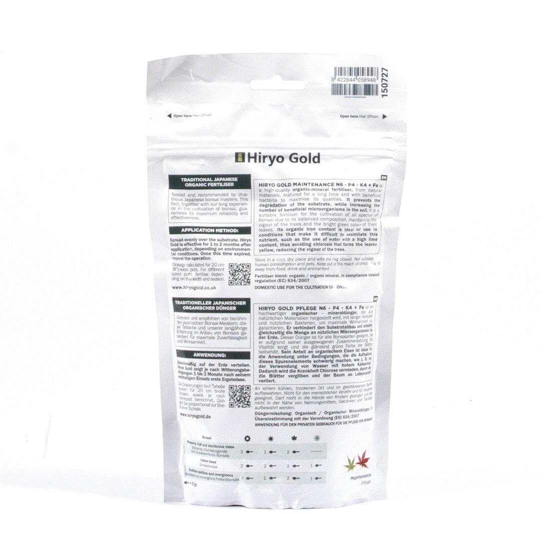 Hiryo Gold Pflege – Organisch-Mineralischer Bonsai-Dünger 350 g